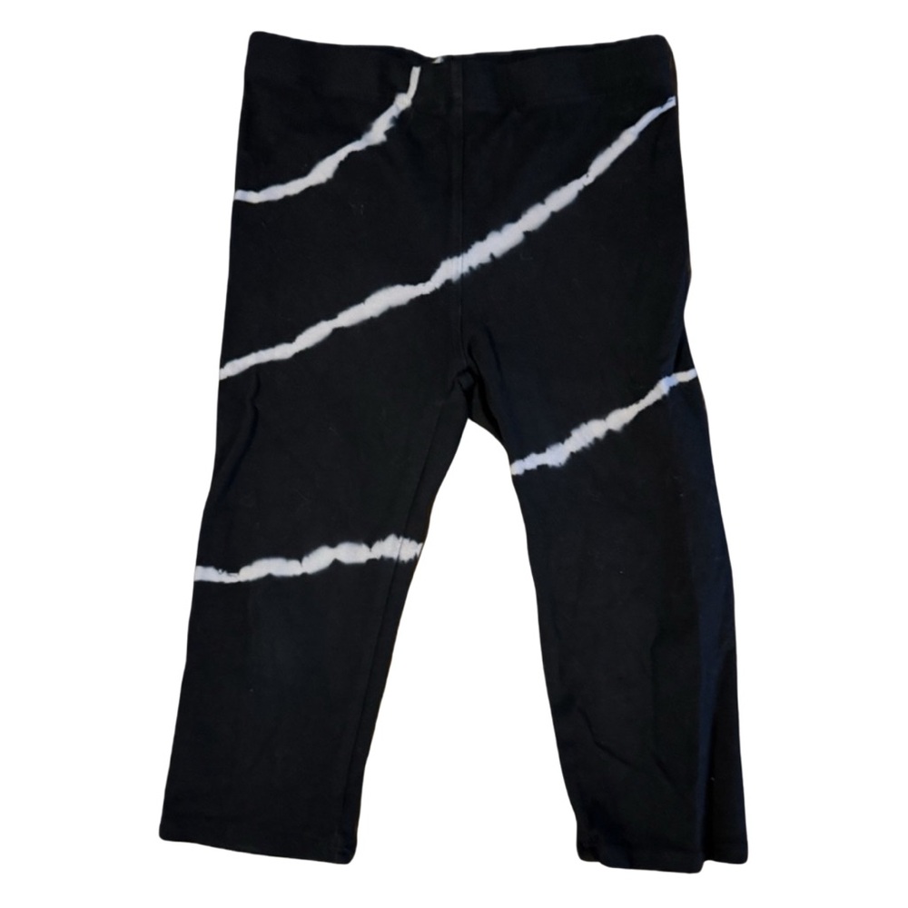 COZII girls tie dye capri leggings in black and white in excellent condition 6x